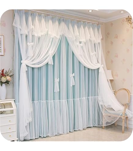 Amazon｜ロマンティックプリンセス ティアラリボン2WAY遮光カーテン